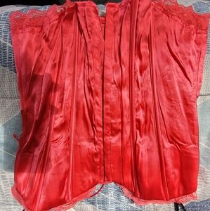 Solid Lace trim H&E Corset